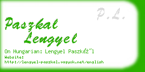 paszkal lengyel business card